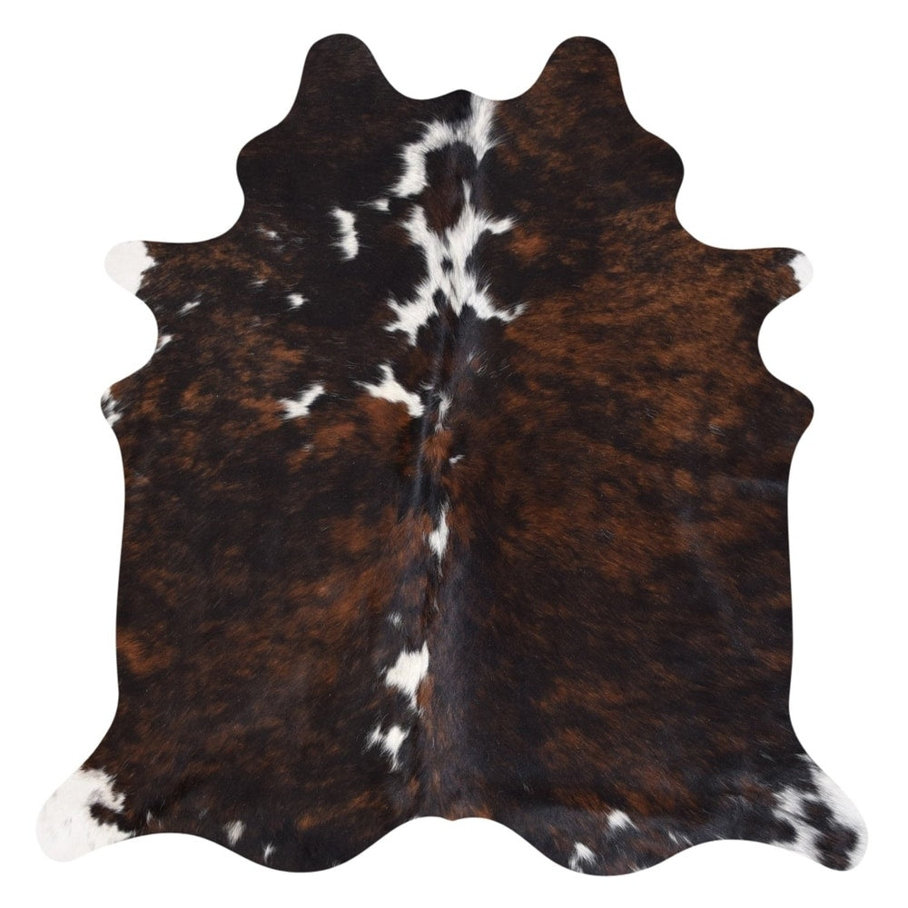 Real Cowhide Rug Brindle & White