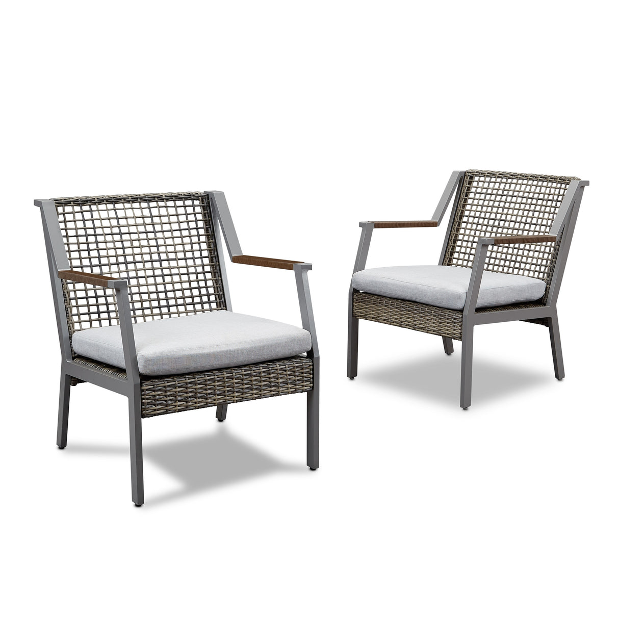 Calvin 25.25" Chair Set of Two Gray by Real Flame
