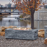Gray Ledgestone 48" LP Fire Table w/NG conversion by Real Flame