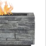 Gray Ledgestone 48" LP Fire Table w/NG conversion by Real Flame