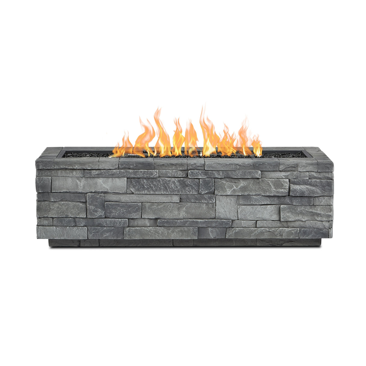 Gray Ledgestone 48" LP Fire Table w/NG conversion by Real Flame