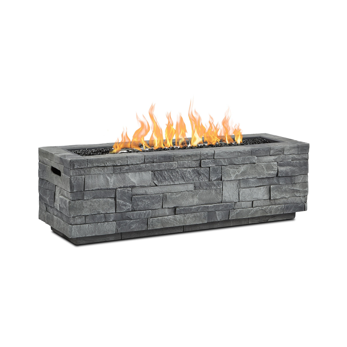 Gray Ledgestone 48" LP Fire Table w/NG conversion by Real Flame