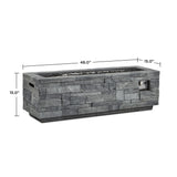 Gray Ledgestone 48" LP Fire Table w/NG conversion by Real Flame
