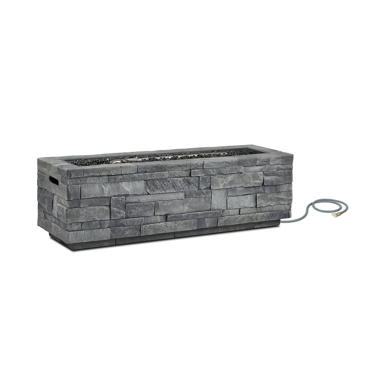 Gray Ledgestone 48" LP Fire Table w/NG conversion by Real Flame