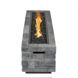 Gray Ledgestone 48" LP Fire Table w/NG conversion by Real Flame
