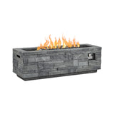 Gray Ledgestone 48" LP Fire Table w/NG conversion by Real Flame