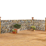Realistic Fake Stone Privacy Fence Cover - NO SIZE