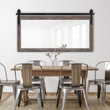 Reclaimed Gray Seneca Barn Door Mirror
