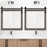 Reclaimed Gray Seneca Barn Door Mirror