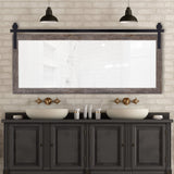 Reclaimed Gray Seneca Barn Door Mirror
