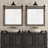 Reclaimed Gray Seneca Barn Door Mirror