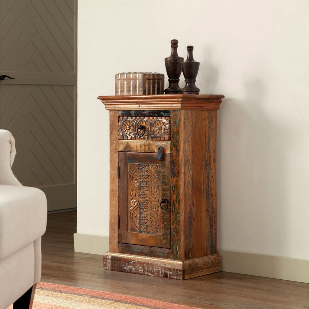 Reclaimed Wood Decorative Accent Cabinet