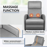 Recliner Chair Adjustable Home Theater Single Fabric Sofa Furniture with Thick Seat Cushion and Backrest Living Room Recliners