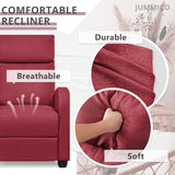 Recliner Chair Adjustable Home Theater Single Fabric Sofa Furniture with Thick Seat Cushion and Backrest Living Room Recliners