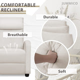 Recliner Chair Adjustable Home Theater Single Fabric Sofa Furniture with Thick Seat Cushion and Backrest Living Room Recliners