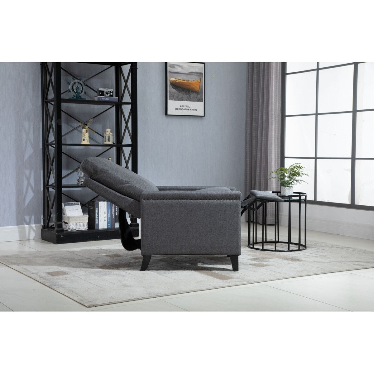 Recliner Chair Velvet Manual Standard Reclining Sofa Living Room Chair