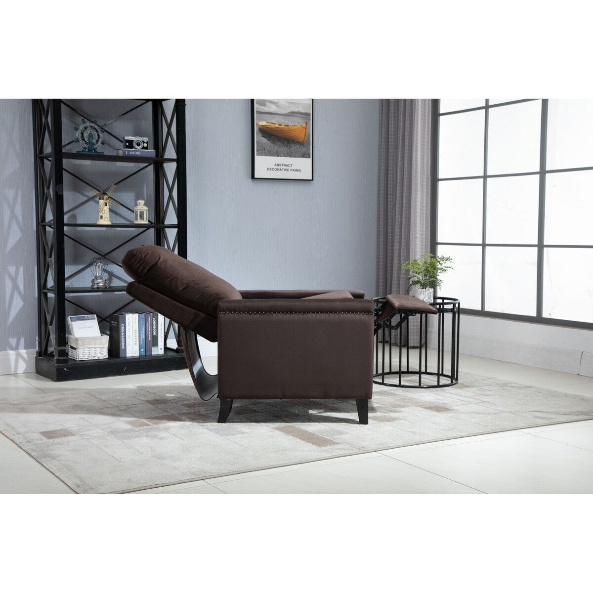 Recliner Chair Velvet Manual Standard Reclining Sofa Living Room Chair
