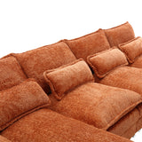 Recliner Sofa, U-shaped Sectional Sleeper Sofa with Chaise, Modular Sectional Sofa for Living Room, Chenille Fabric Couch