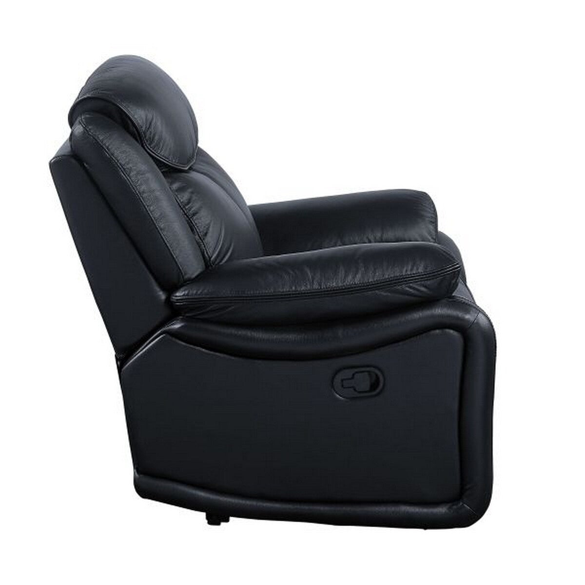 Recliner with Strong Wooden Frame, Black