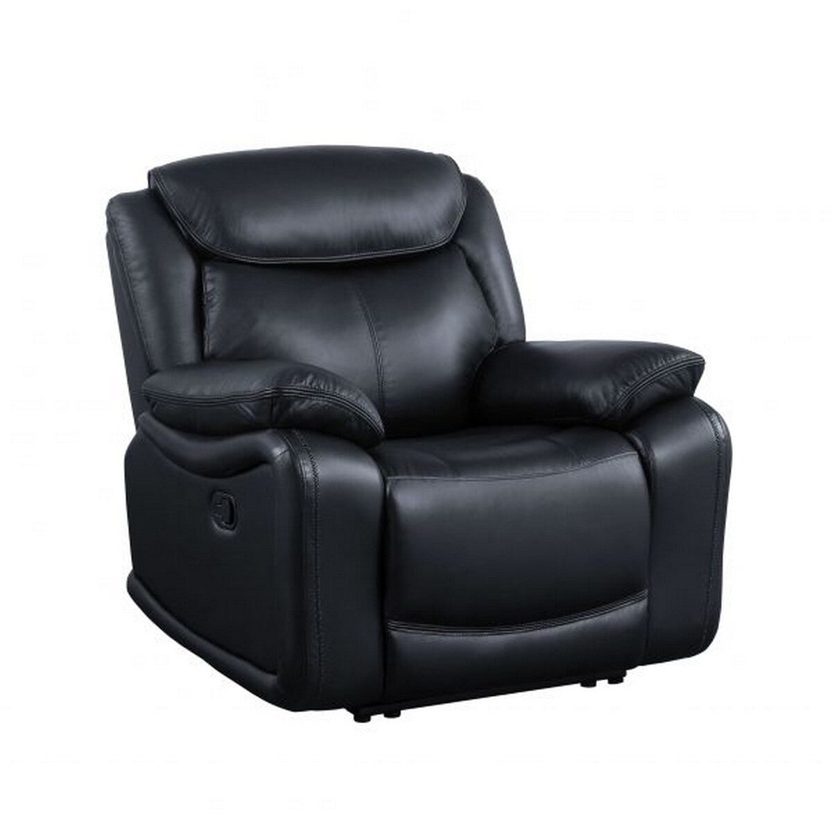 Recliner with Strong Wooden Frame, Black