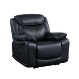 Recliner with Strong Wooden Frame, Black