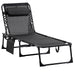 Reclining Chaise Lounge Chair, Portable Sun Lounger, Folding Camping Cot