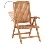 Reclining Garden Chairs with Cushions 8 pcs Solid Teak Wood