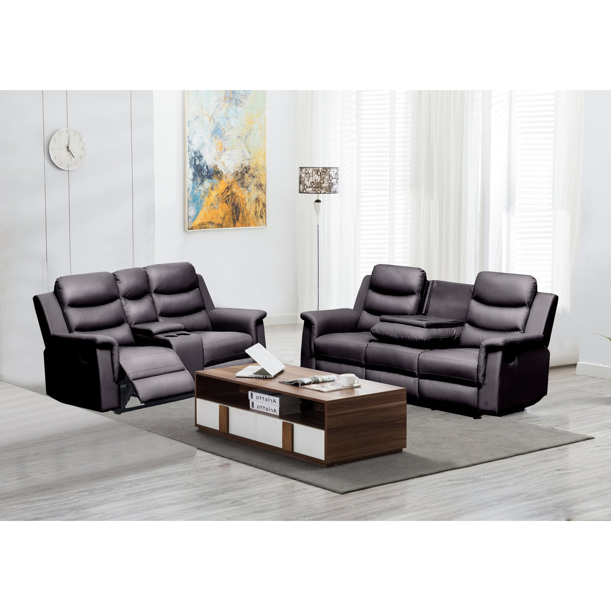 Reclining Loveseat with Middle Console Slipcover