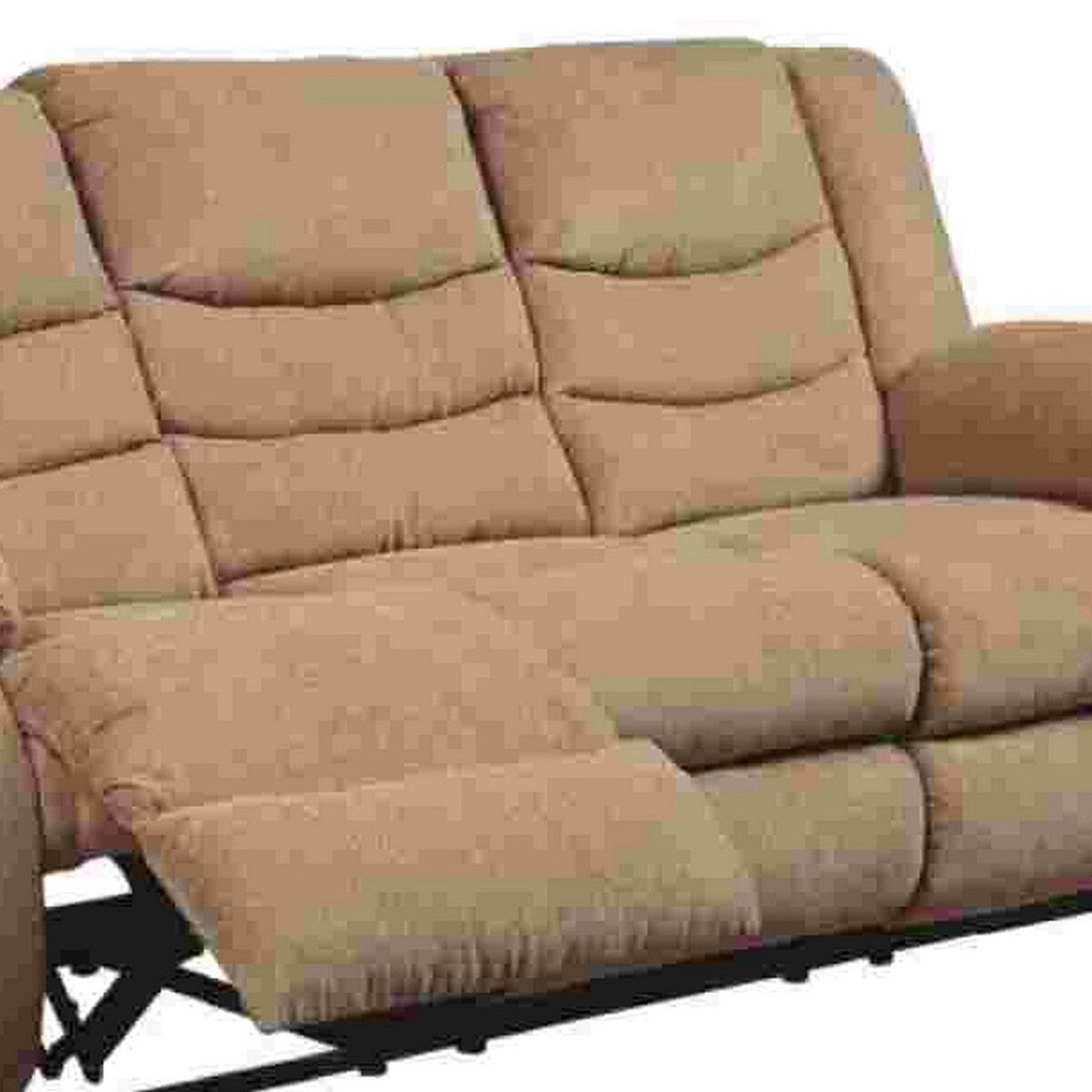 Reclining Sofa with Pull Tab Reclining Motion, Mocha Brown