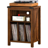 Record Player Stand with Vinyl Record Storage - 15.74"D x 19.68"W x 29.01"H