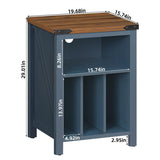 Record Player Stand with Vinyl Record Storage - 15.74"D x 19.68"W x 29.01"H