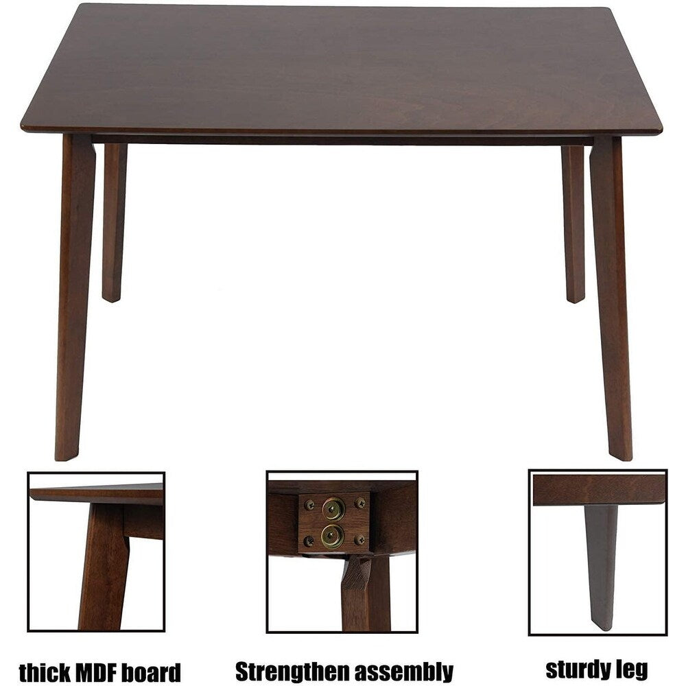 Rectangle 6-Person Wood Dining Tables for Kitchen Modern Home Furniture Espresso - 47.1x29.3x28.5in