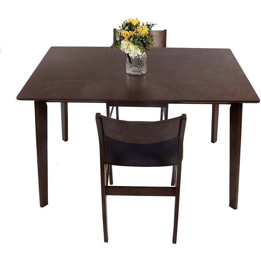 Rectangle 6-Person Wood Dining Tables for Kitchen Modern Home Furniture Espresso - 47.1x29.3x28.5in