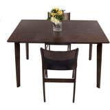 Rectangle 6-Person Wood Dining Tables for Kitchen Modern Home Furniture Espresso - 47.1x29.3x28.5in