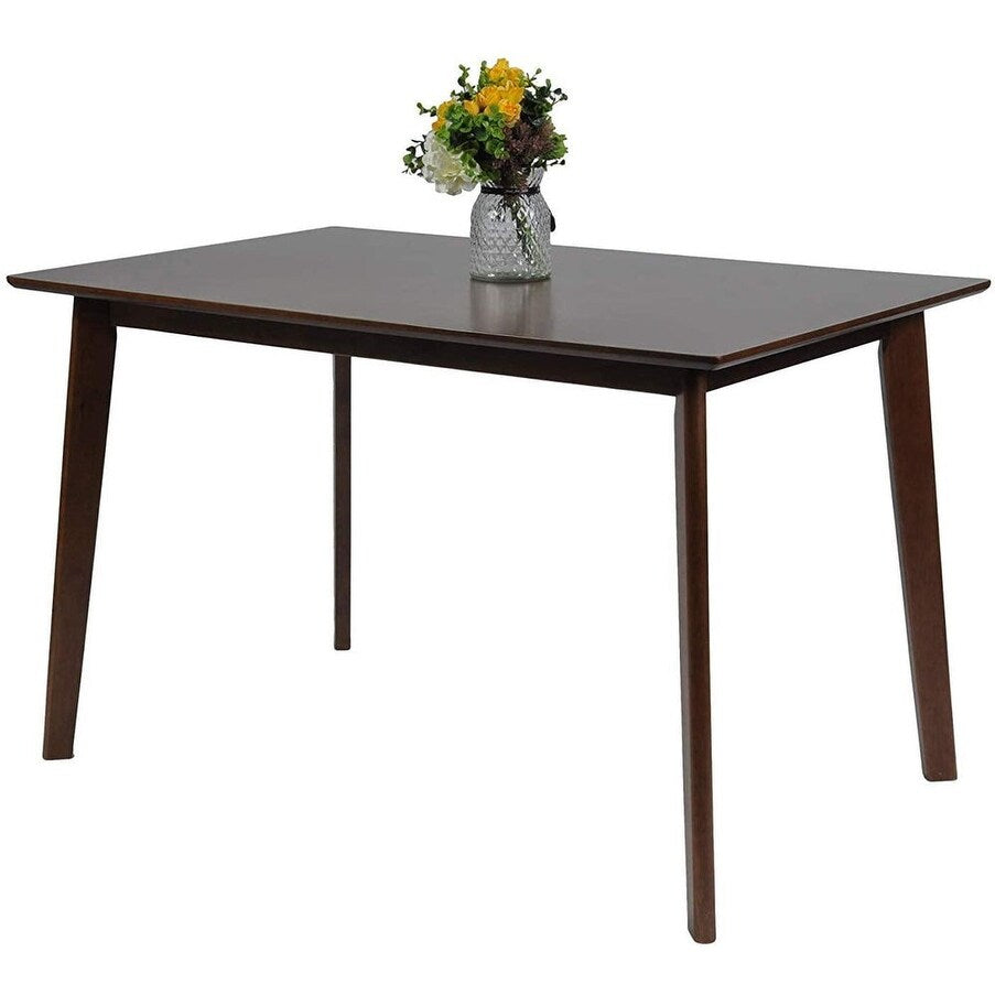 Rectangle 6-Person Wood Dining Tables for Kitchen Modern Home Furniture Espresso - 47.1x29.3x28.5in