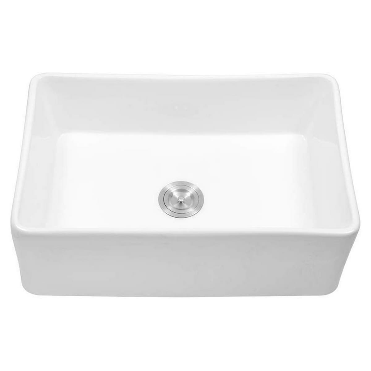 Aurora Decor Fireclay Single Bowl Farmhouse Kitchen Sink - 30 in. Width