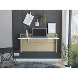 Rectangle Floating Desk with shelf