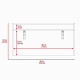 Rectangle Floating Desk with shelf