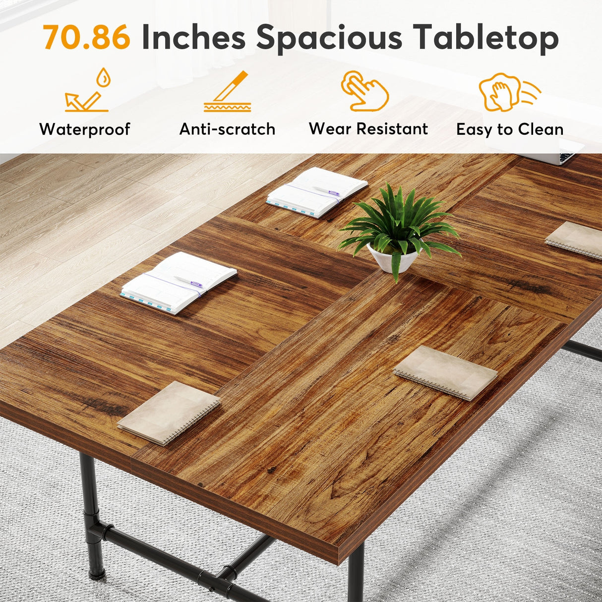 Rectangle Meeting Seminar Table for Conference Room, 70.8" W x 35.4" D