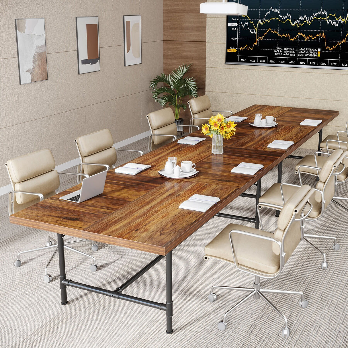 Rectangle Meeting Seminar Table for Conference Room, 70.8" W x 35.4" D