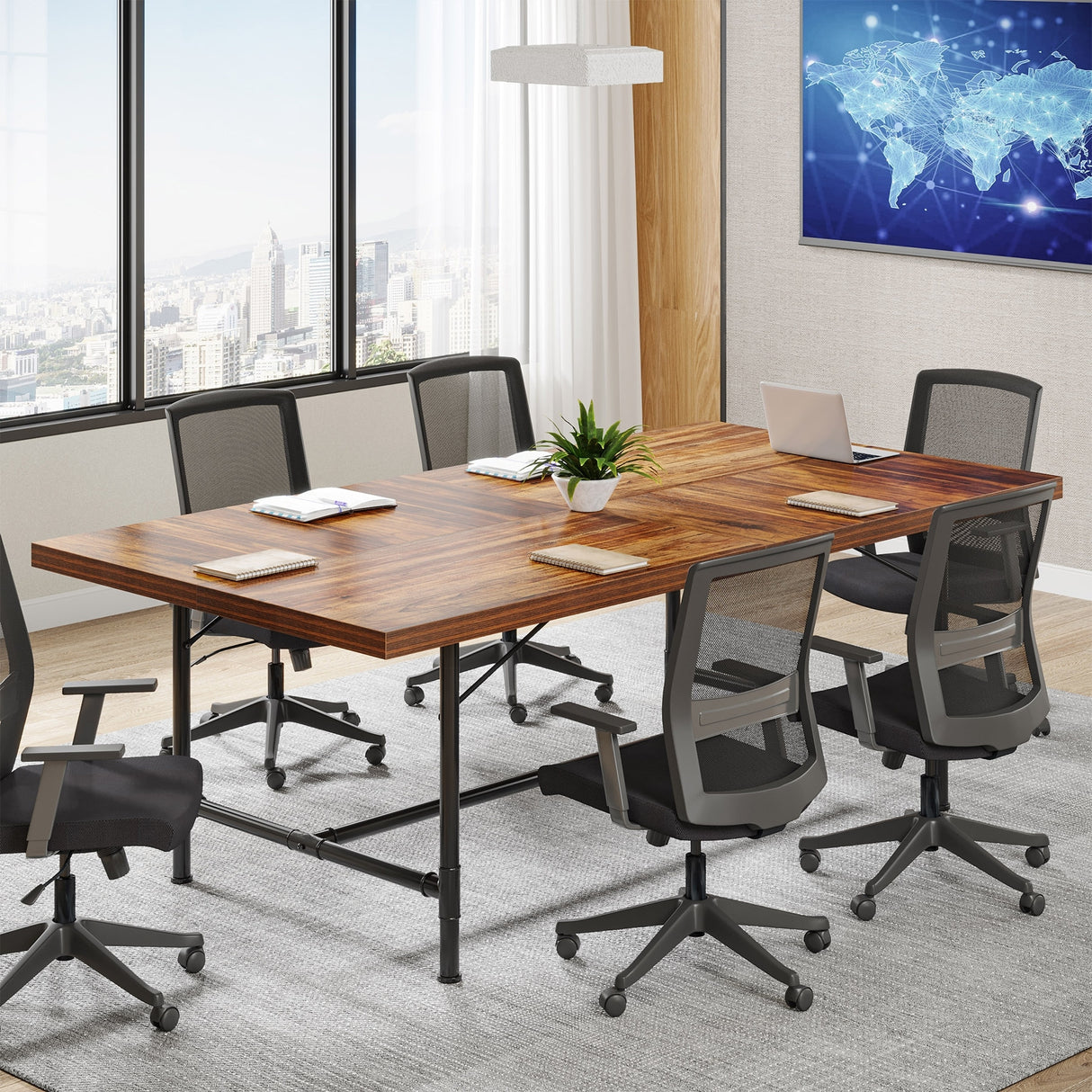 Rectangle Meeting Seminar Table for Conference Room, 70.8" W x 35.4" D