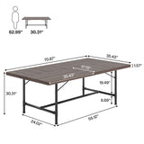 Rectangle Meeting Seminar Table for Conference Room, 70.8" W x 35.4" D