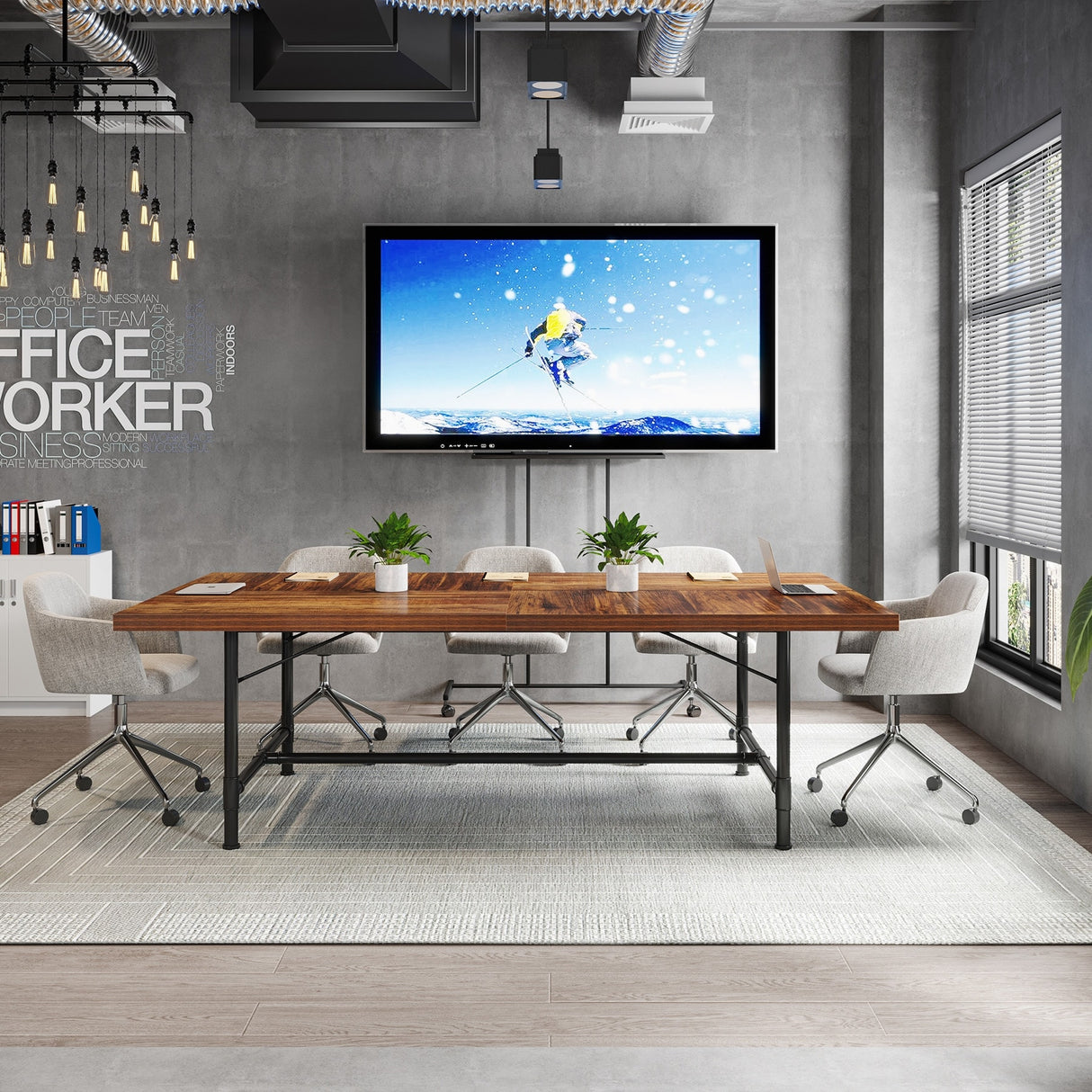 Rectangle Meeting Seminar Table for Conference Room, 70.8" W x 35.4" D