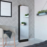 Rectangle Tall Shoe Cabinet with Mirror