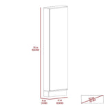 Rectangle Tall Shoe Cabinet with Mirror