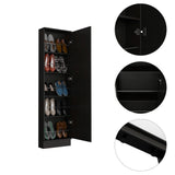 Rectangle Tall Shoe Cabinet with Mirror