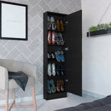 Rectangle Tall Shoe Cabinet with Mirror
