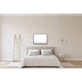 Rectangle Wall Mirror with Shelf, Metal Frame & Antique Copper Finish - Antiqued Copper