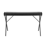Rectangular Computer Writing Desk, Streamlined Silhouette, X-Shaped Metal Legs