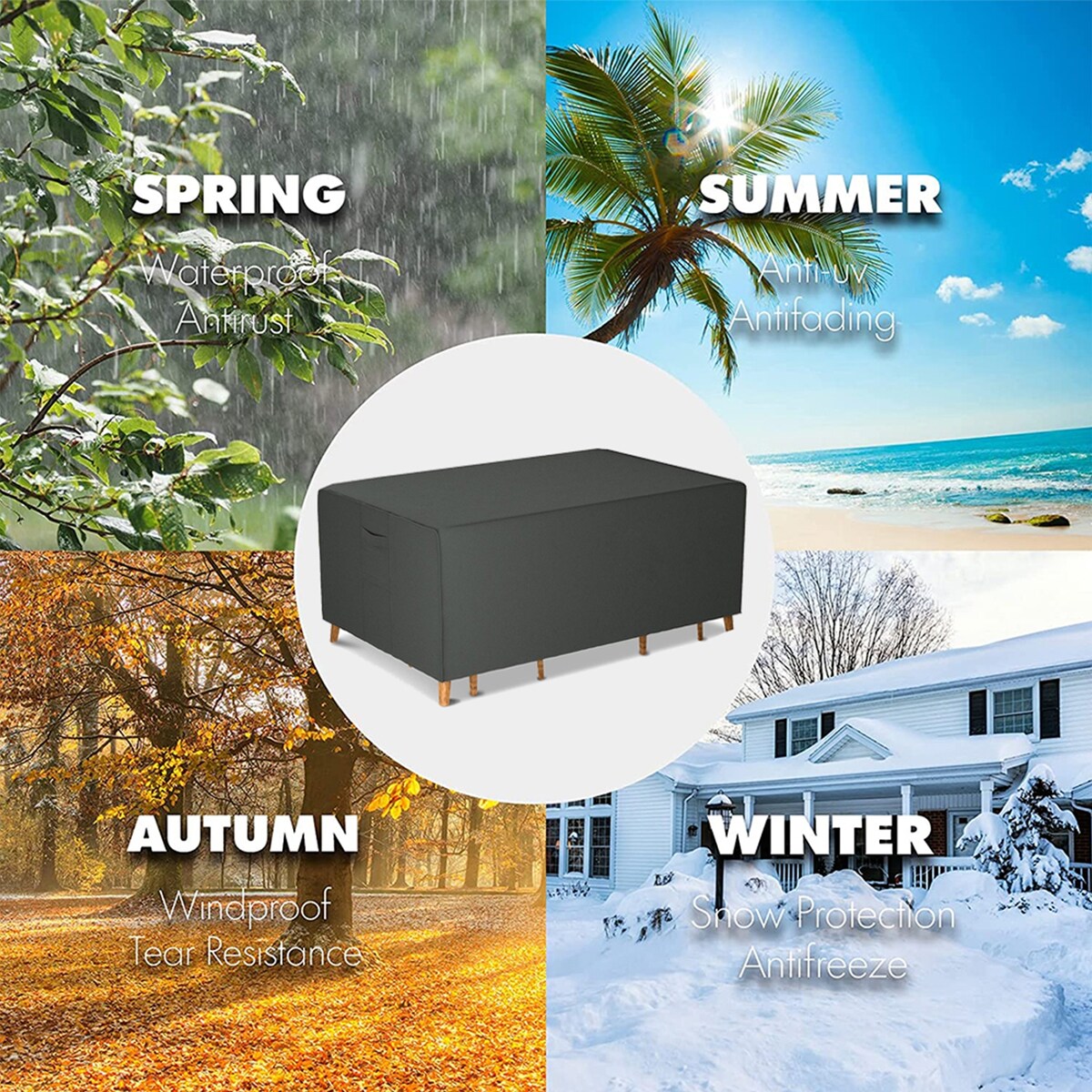 Rectangular Patio Furniture Cover, Outdoor Waterproof Patio Table Covers